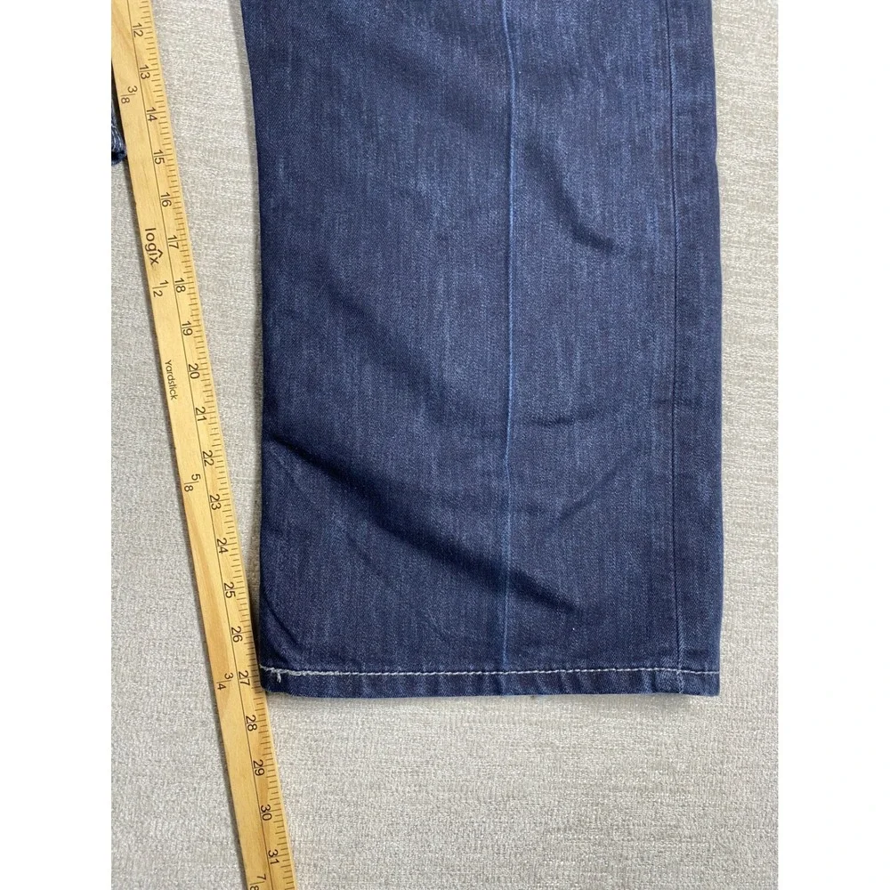 Levis 569 Loose Straight Jeans Mens 44x30 Dark Wash Denim Zipper Contrast Stitch